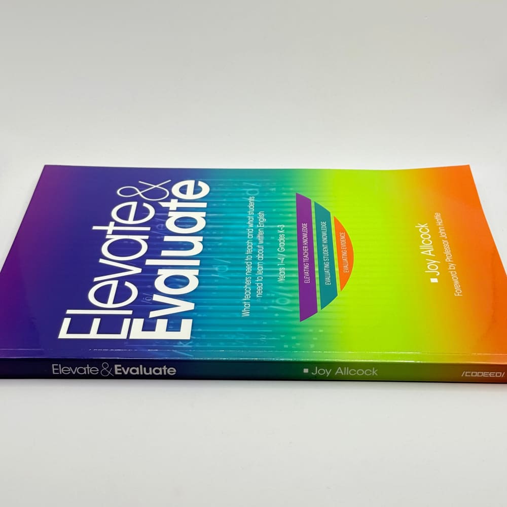 Elevate & evaluate - by joy allcock - print books what’s new printed media