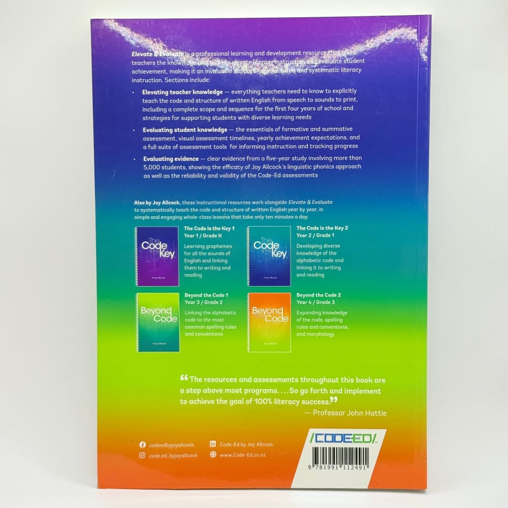 Elevate & evaluate - by joy allcock - print books what’s new printed media