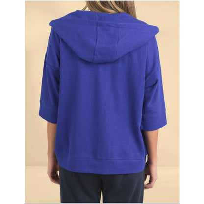Elm beachy zip hoodie in china blue - size 8 rrp $109.95 - hoodies top women’s apparel