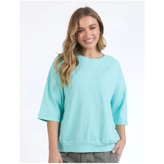 Elm mazie sweat – tonic blue – sizes 8 & 10 – rrp $79.95 - sweatshirts top women’s apparel