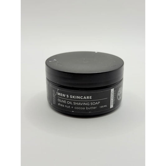 Equilibrium men’s skincare olive oil shaving soap with shea nut + cocoa butter 100ml - shaving creams health
