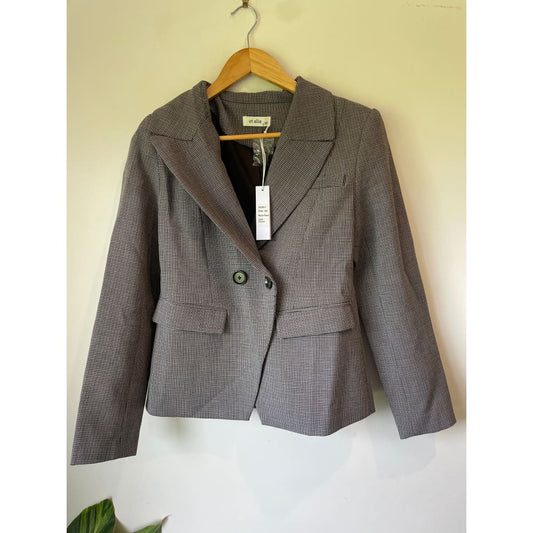 Et alia size xs duty blazer – micro plaid - clothing tops blazer - clothing & fashion - designer clearance - top