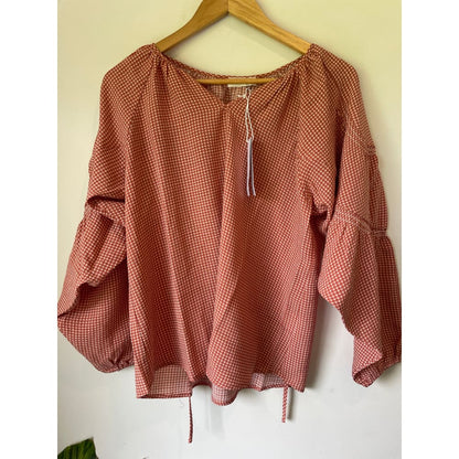 Et alia finn blouse – sage gingham brand new - pink / xs - blouses blouse - clothing & fashion - designer clearance