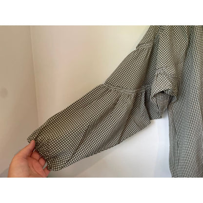 Et alia finn blouse – sage gingham brand new - blouses blouse - clothing & fashion - designer clearance women’s apparel