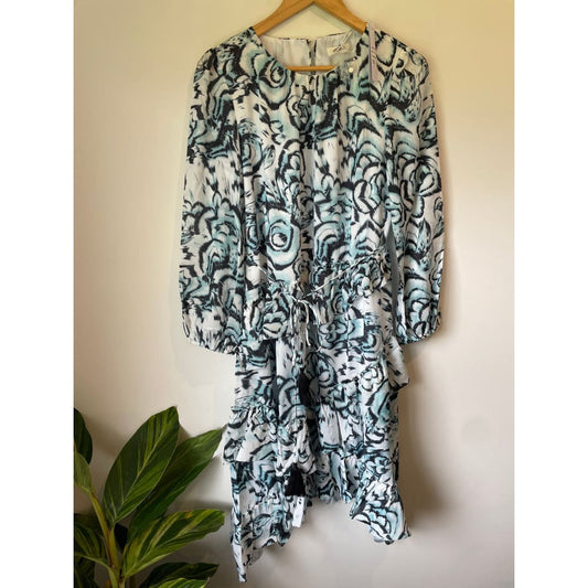 Et alia size xxs stevie dress in feather print - dresses blouse - clothing & fashion - designer clearance women’s