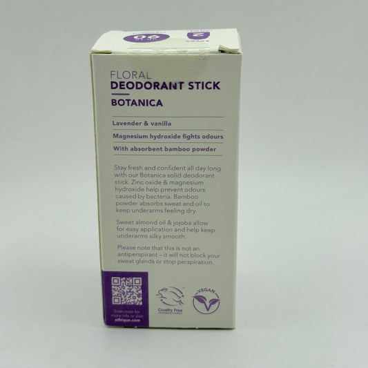 Ethique floral deodorant stick: botanica lavender & vanilla (70g) - deodorants health and wellness