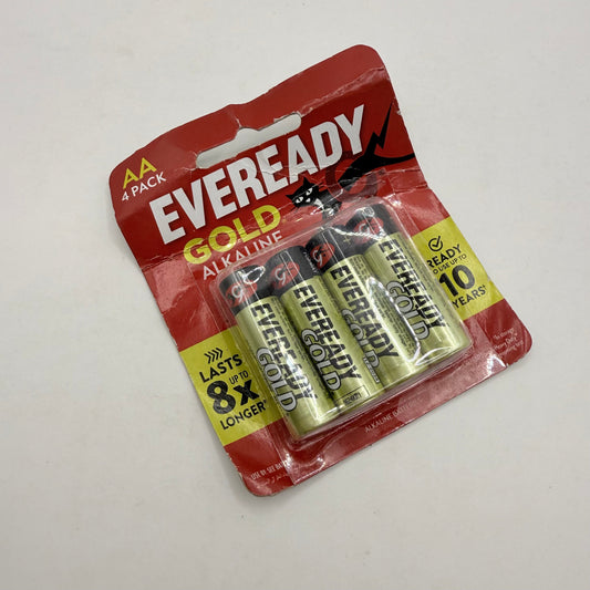 Eveready gold aa alkaline batteries – 4 pack lasts 8x longer! - general purpose batteries home&living materials