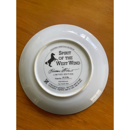 Limited edition franklin mint plate - ’spirit of the west wind’ american indian plate - collectible coins collectible