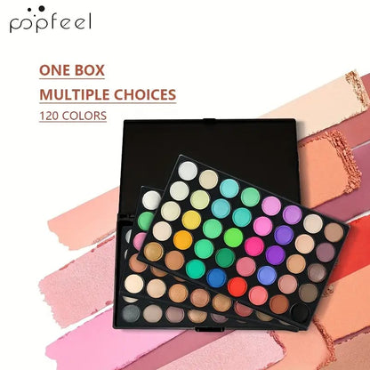 Popfeel 120-color eyeshadow palette - matte & shimmer finishes - eye shadows eye - makeup women’s beauty product