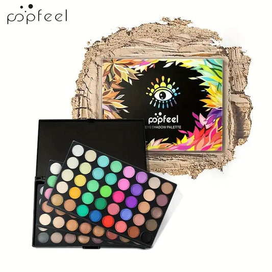 Popfeel 120-color eyeshadow palette - matte & shimmer finishes - eye shadows eye - makeup women’s beauty product