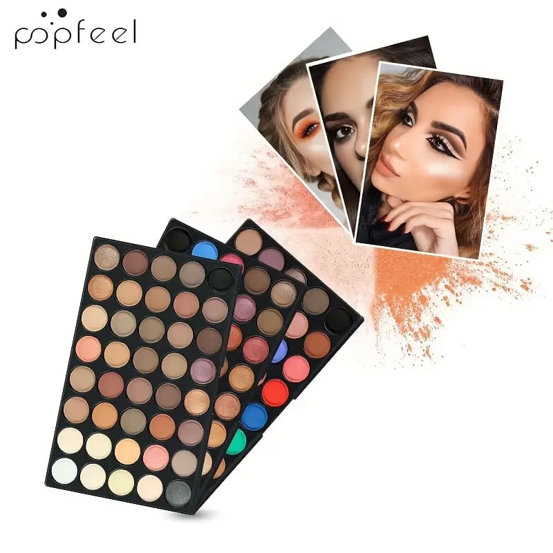 Popfeel 120-color eyeshadow palette - matte & shimmer finishes - eye shadows eye - makeup women’s beauty product