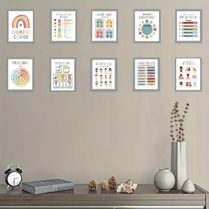10-Piece A4 Calming Corner Poster Set