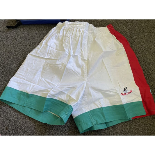Fafa club size s swim shorts – made in usa | brand new & summer-ready (black or white) - white - swim boxers board