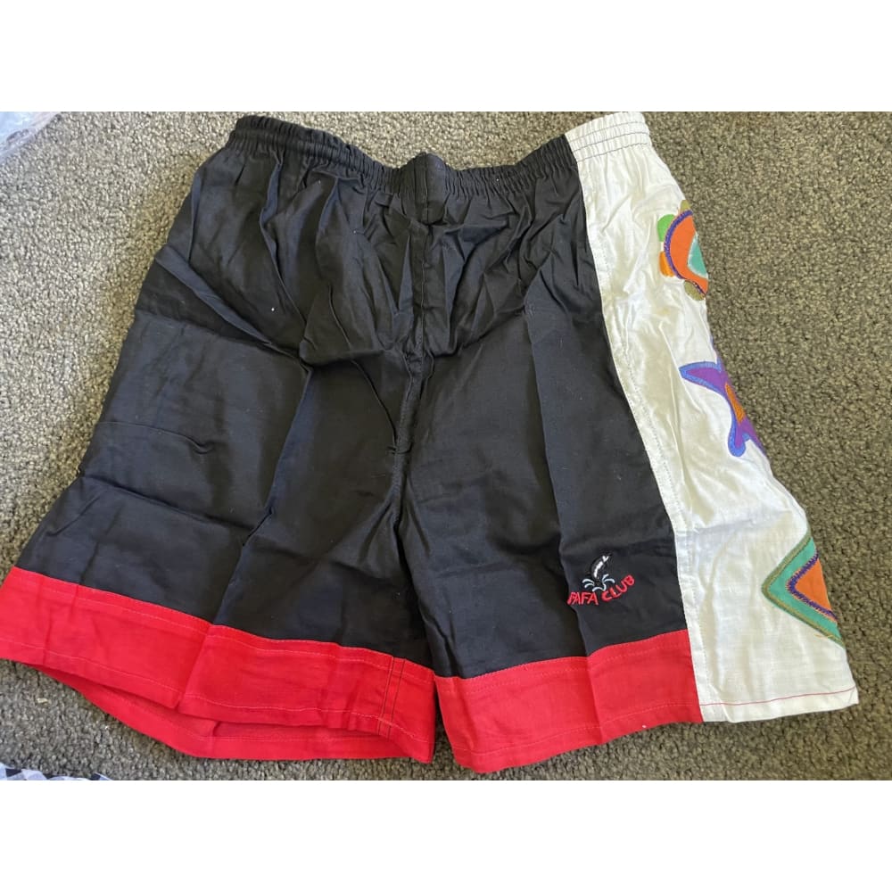 Fafa club size s swim shorts – made in usa | brand new & summer-ready (black or white) - black - swim boxers board