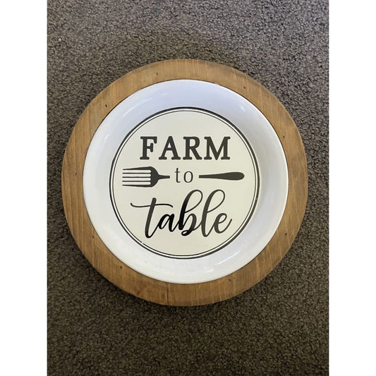 Farm to table wall hanging - decorative plaques condition: used - seasonal & holidays decorations seasonal & holidays