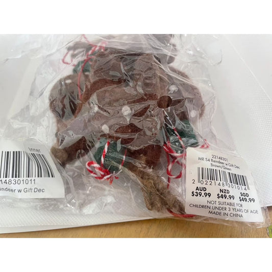 Felt reindeer christmas ornaments set (4 pieces) rrp $49.99 - holiday ornaments christmas decorations - seasonal &