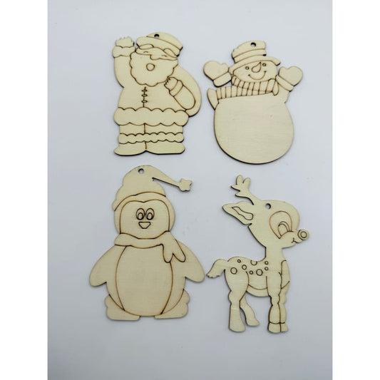 Paint your own wooden christmas decorations - holiday ornaments seasonal & holidays decorations