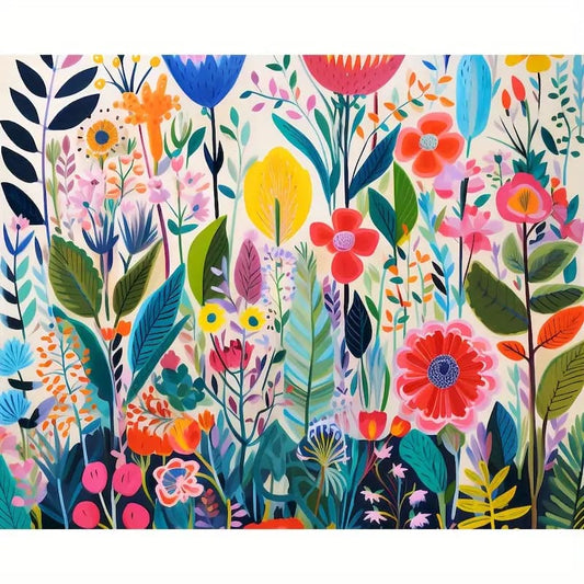 Vibrant floral diamond painting kit - mosaic kits crafts