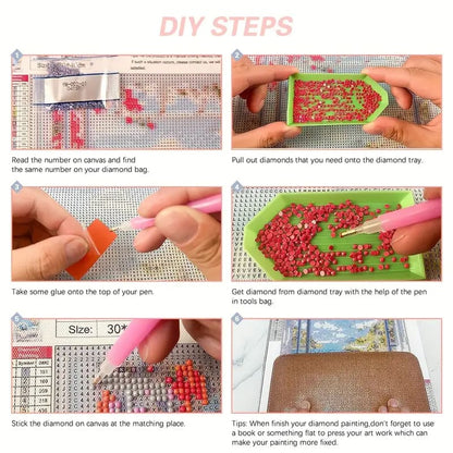 Vibrant floral diamond painting kit - mosaic kits crafts