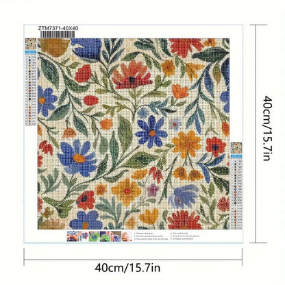 40x40cm floral diamond art kit - art & craft kits crafts