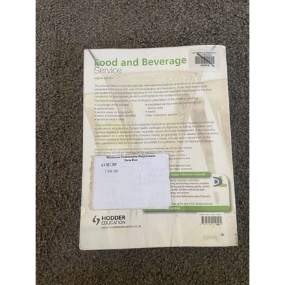 Food and beverage service: eighth edition - print books book - food & beverage printed media