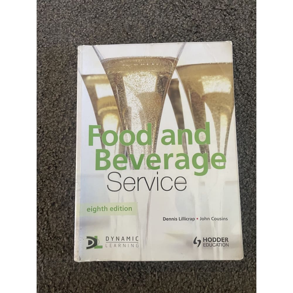 Food and beverage service: eighth edition - print books book - food & beverage printed media