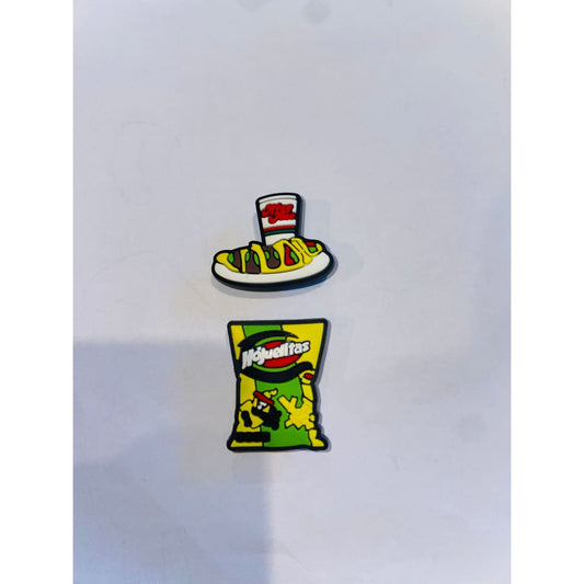 2x food themed shoe charms - shoe accessories clogs - shoe accessories - shoe charms fashion accessories