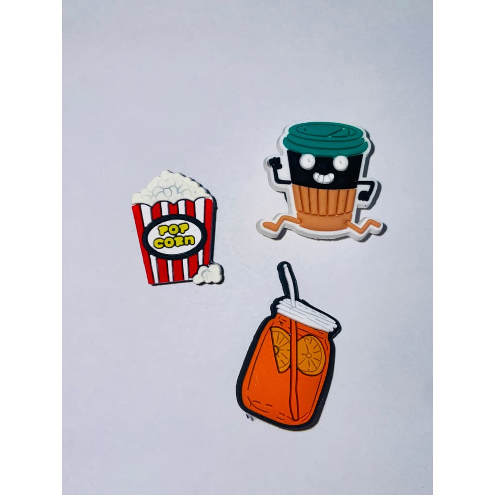 3x food themed shoe charms - 2 - shoe accessories clogs - shoe accessories - shoe charms fashion accessories