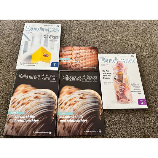 Te wānanga o aotearoa business skills development set of books & magazines - print books printed media