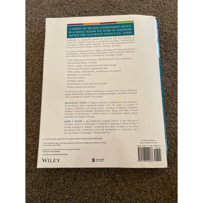 Wiley introduction to architecture by francis d.k. Ching and james f. Eckler - print books printed media