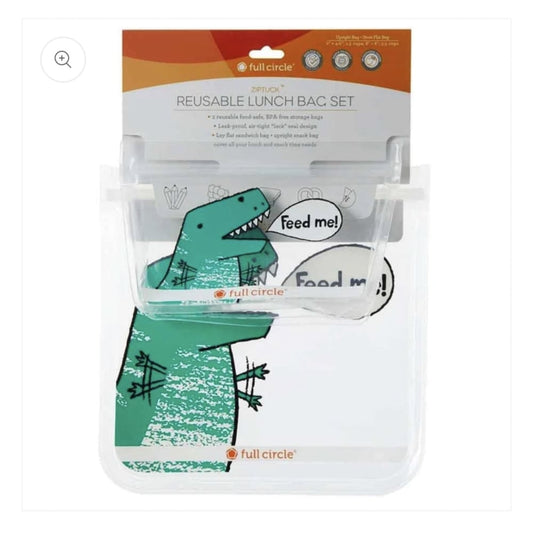 Full circle ziptuck reusable lunch set - lunch bags home & living - kitchen & cooking - lunch bag home&living materials