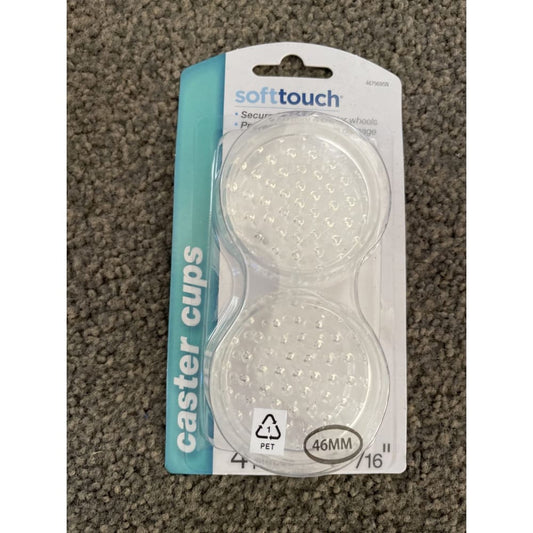 Soft touch caster caps 46mm clear - furniture floor protectors floor protector - home & living - miscellaneous