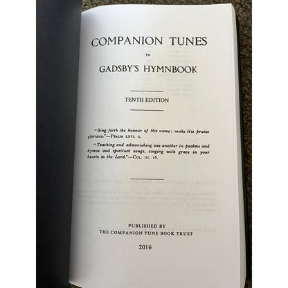 Companion tunes to gadsby’s hymn book tenth edition - sheet music printed media