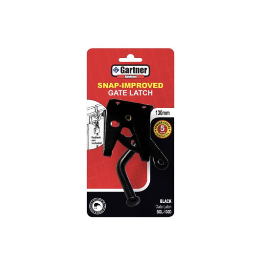 Gartner 130mm snap gate latch black powder coated - latches home & living home&living materials