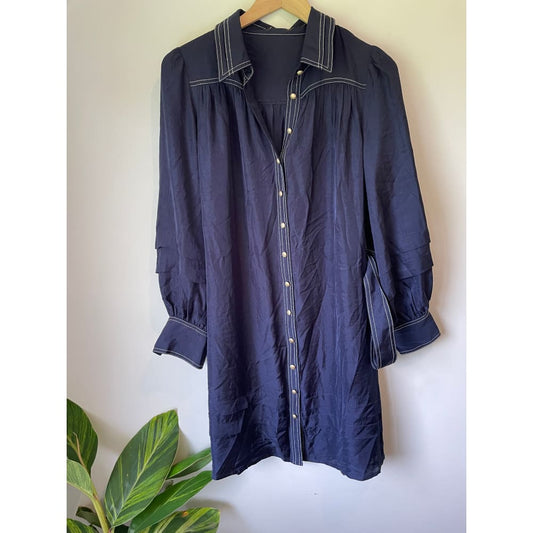 Gds acetate dress – size s (cut-label brand new with replacement button) - dresses bnew label cut branded clothing
