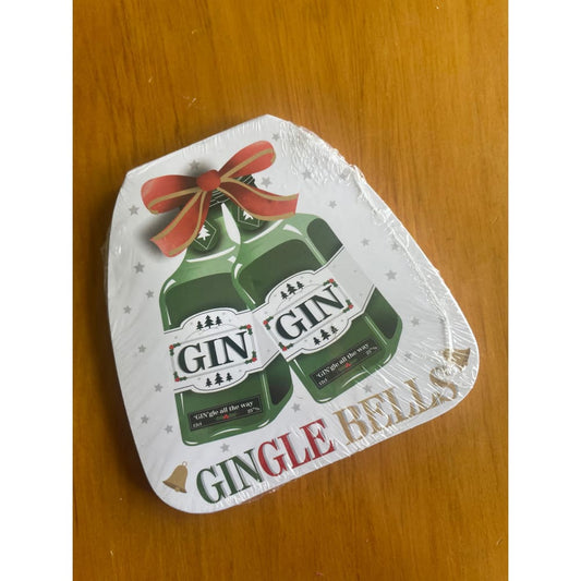 Gingle bells’ festive gin-themed paper coasters / notepad - coasters coaster - drinkware - home & living - home decor &