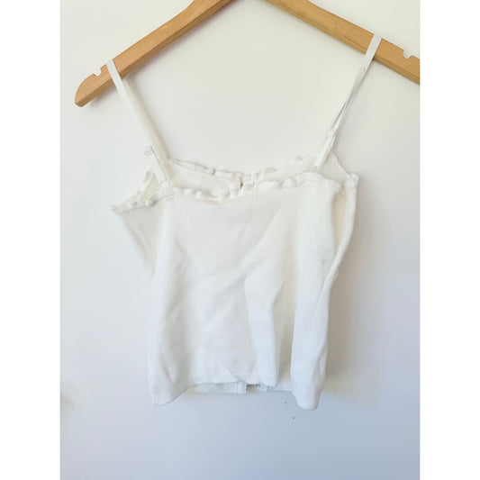 Glassons size s milk ribbed lace-up cami top rrp $29.99 - camisoles top women’s apparel
