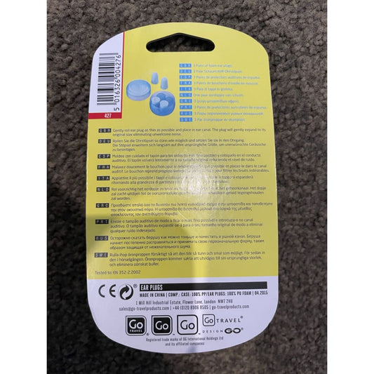 Go travel 3 pairs soft ear plugs - foam earplugs ear - health and wellness - medical aids health and wellness
