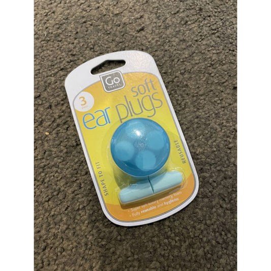 Go travel 3 pairs soft ear plugs - foam earplugs ear - health and wellness - medical aids health and wellness