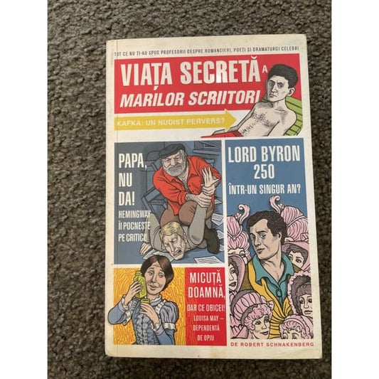 Romanian book: the secret life of great writers - print books biography - book - condition: used - literature printed
