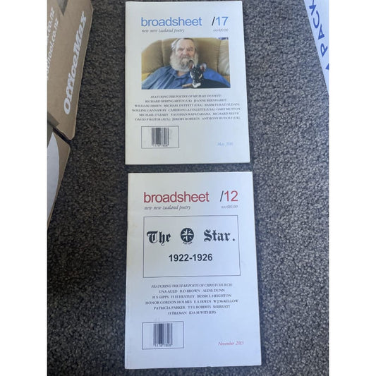 Broadsheet 12 & 17 - print books book - condition: used - periodical printed media