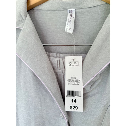 Ed it ed sleep size 14 grey short sleeve pyjama set - sleepwear & loungewear bottom women’s apparel