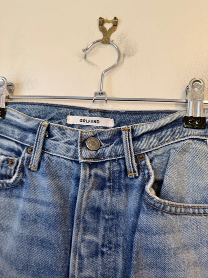 GRLFRND jeans size 25 waistband brand detail