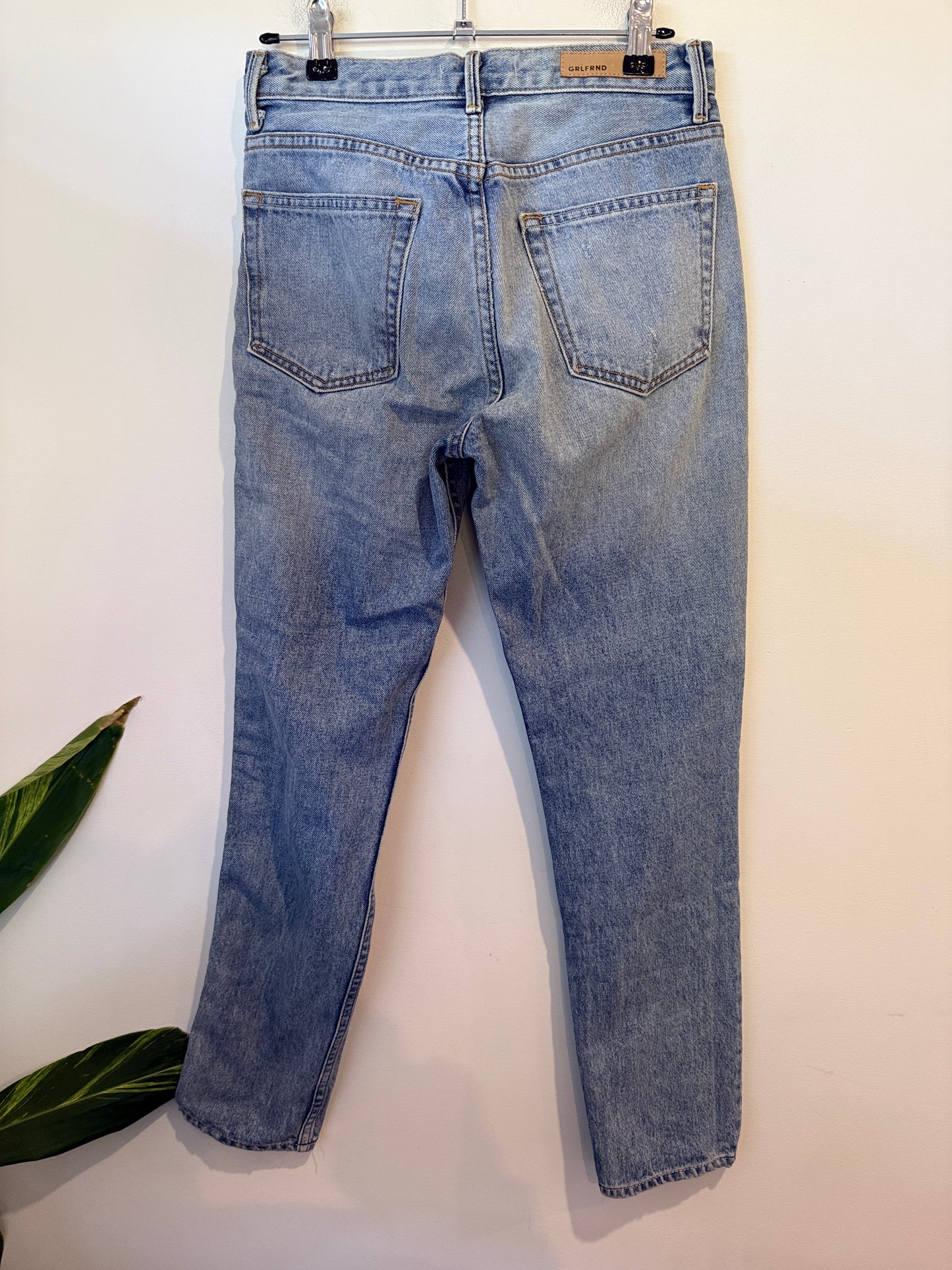 GRLFRND light wash jeans size 25 back view