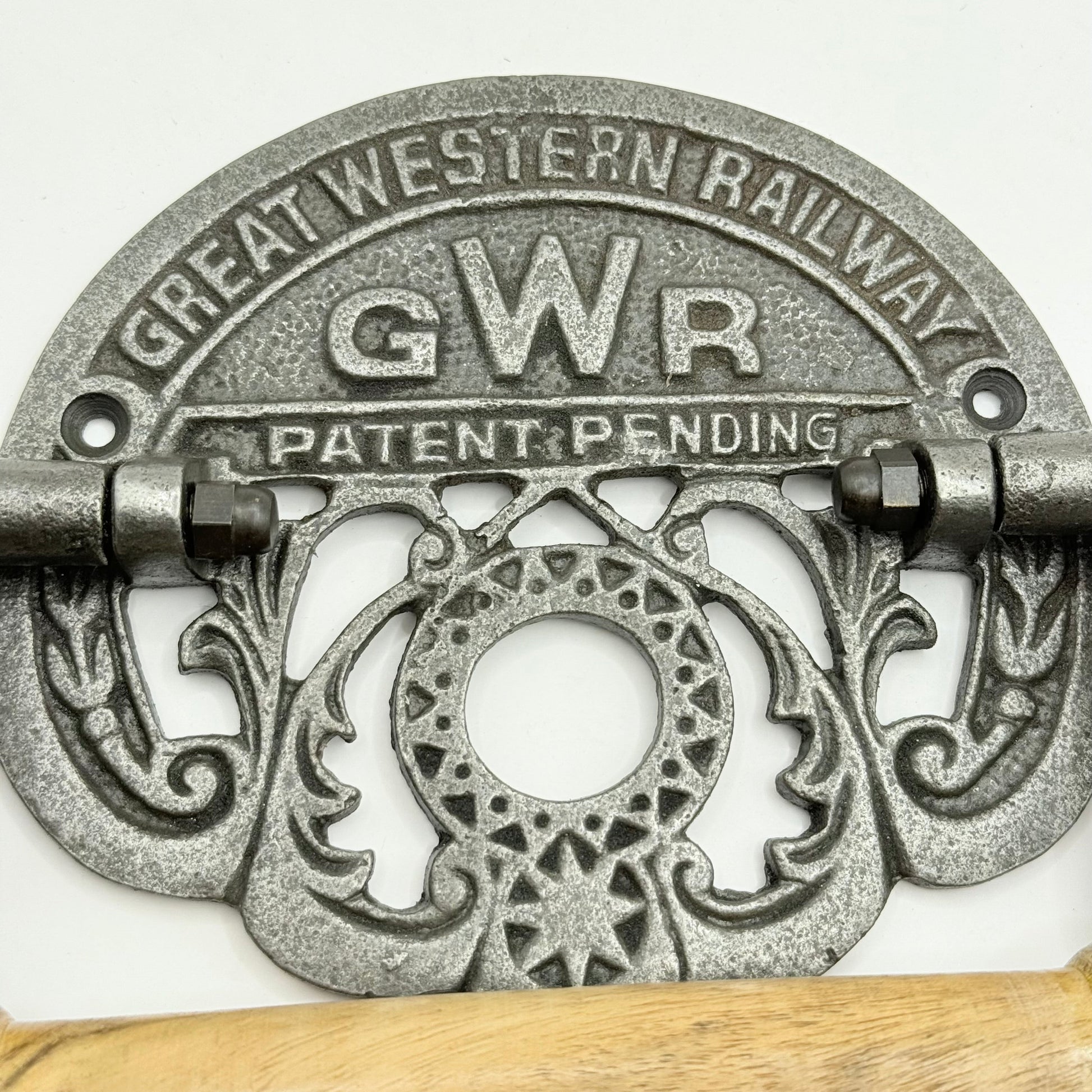 Gwr toilet roll holder – antique iron & wood 6’’ x 8’’ - toilet paper holders what’s new home&living materials