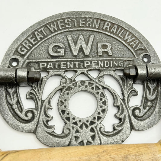 Gwr toilet roll holder – antique iron & wood 6’’ x 8’’ - toilet paper holders what’s new home&living materials