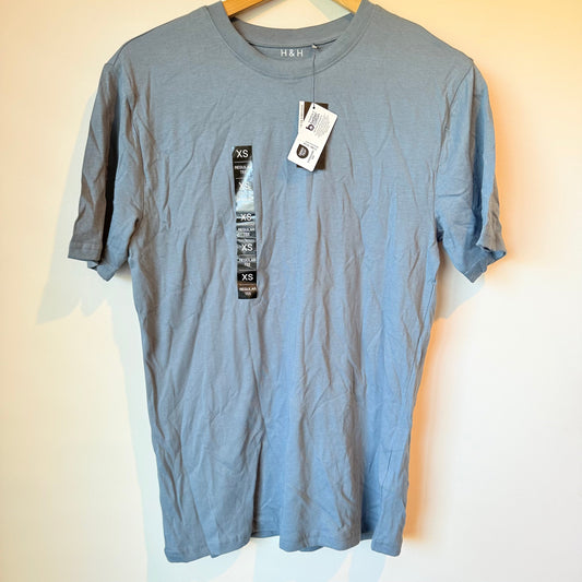 H&h size xs men’s regular fit crew neck t-shirt - mirage - t-shirts tops men’s apparel