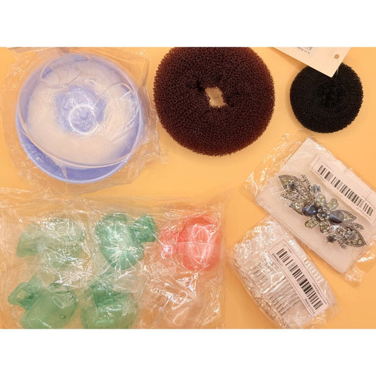 Assorted temu hair styling & accessory kit - hair styling tools health and wellness