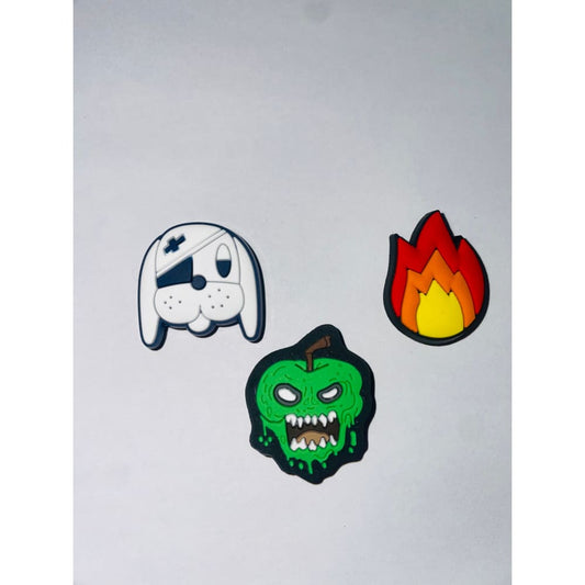 3x horror themed shoe charms - shoe accessories clogs - shoe accessories - shoe charms fashion accessories