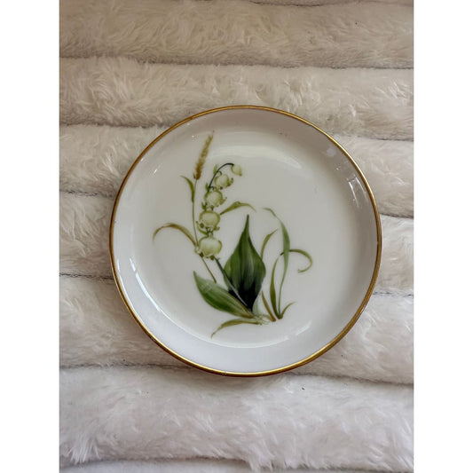 Vintage rosenthal handmalerei gold rim butter pat plate painted by spitzer - decorative plates condition: used